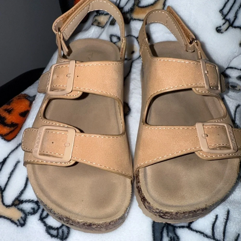 Tan Kids Sandals, Size 10C